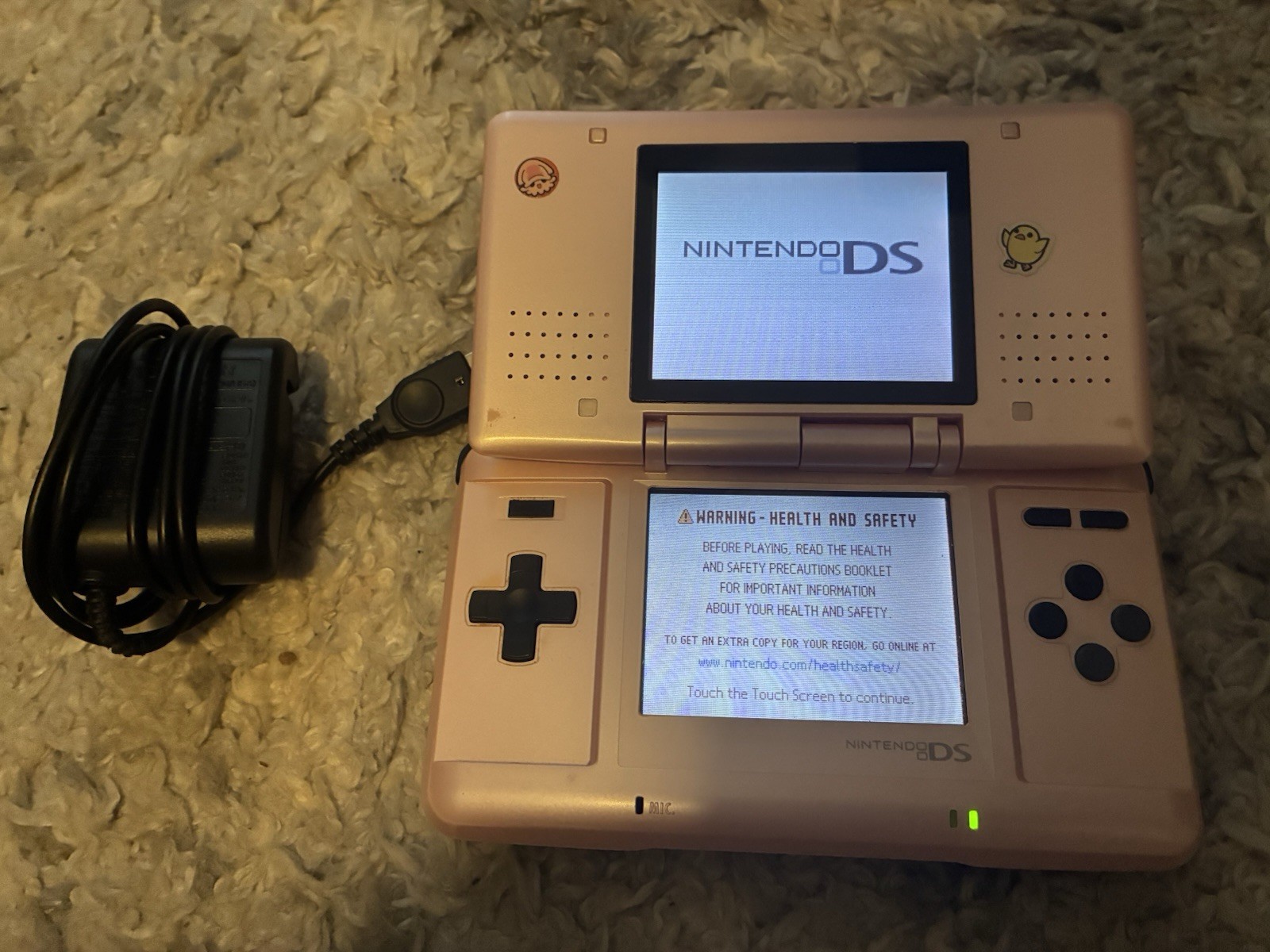 Nintendo DS Handheld System Pink Charger Included