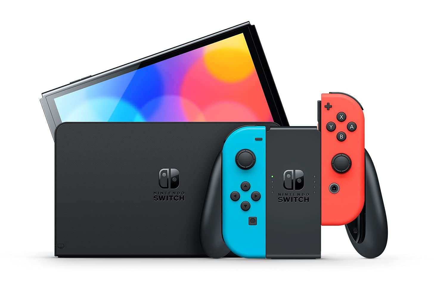 Nintendo Switch OLED Model (Neon Red & Neon Blue Joy-Con – Import with US Plug