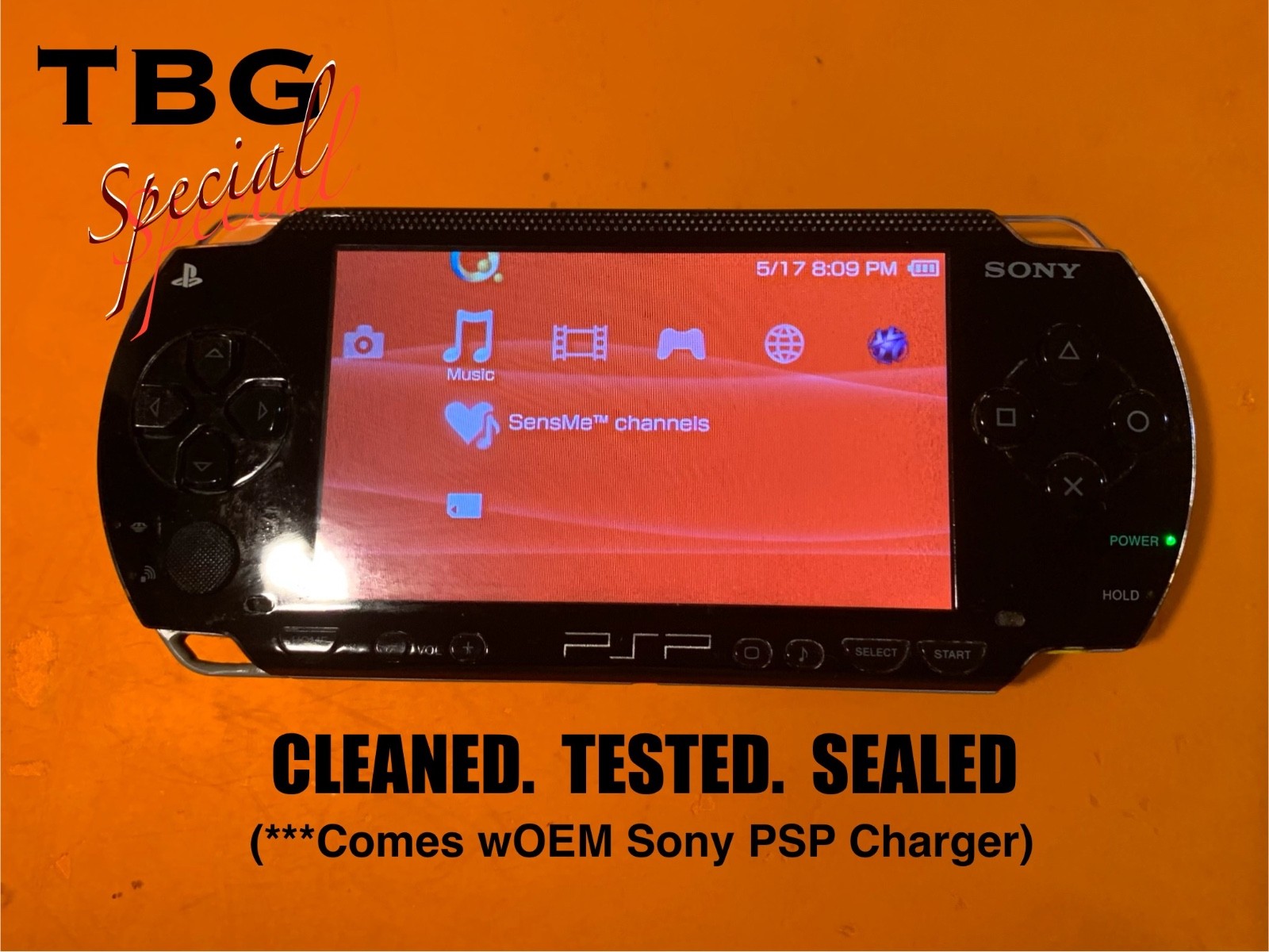Sony Playstation Portable PSP 1000 (PSP-1001) CLASSIC BLACK W/ Charger