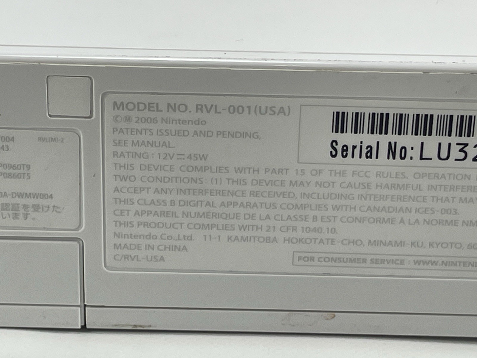 Nintendo Wii Console Bundle RVL-101 Tested Working 1 Remote Cables Stand Sensor