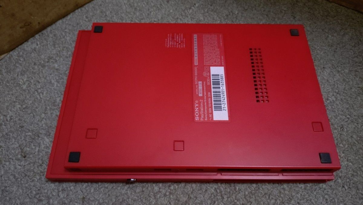 PS2 SCPH-90000CR Cinnabar Red Console Tested Working SONY PlayStation 2 NTSC-J