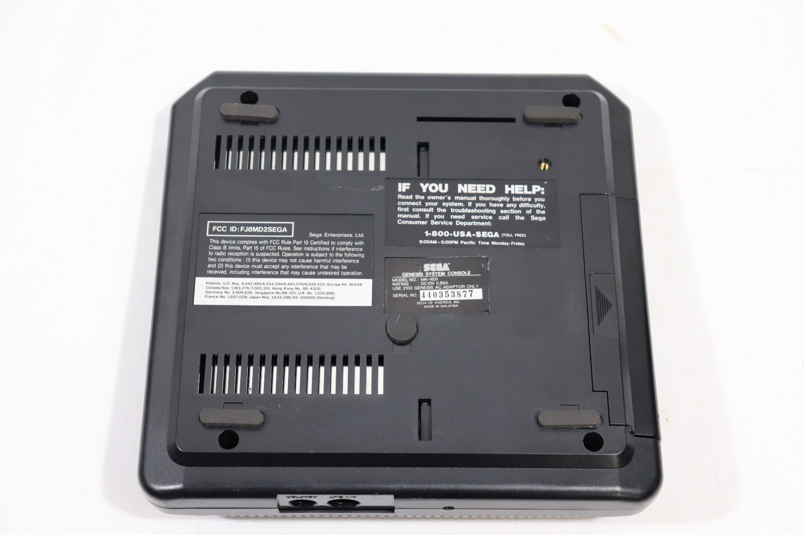 SEGA Genesis Model 2 MK1631 Complete Tested & Working
