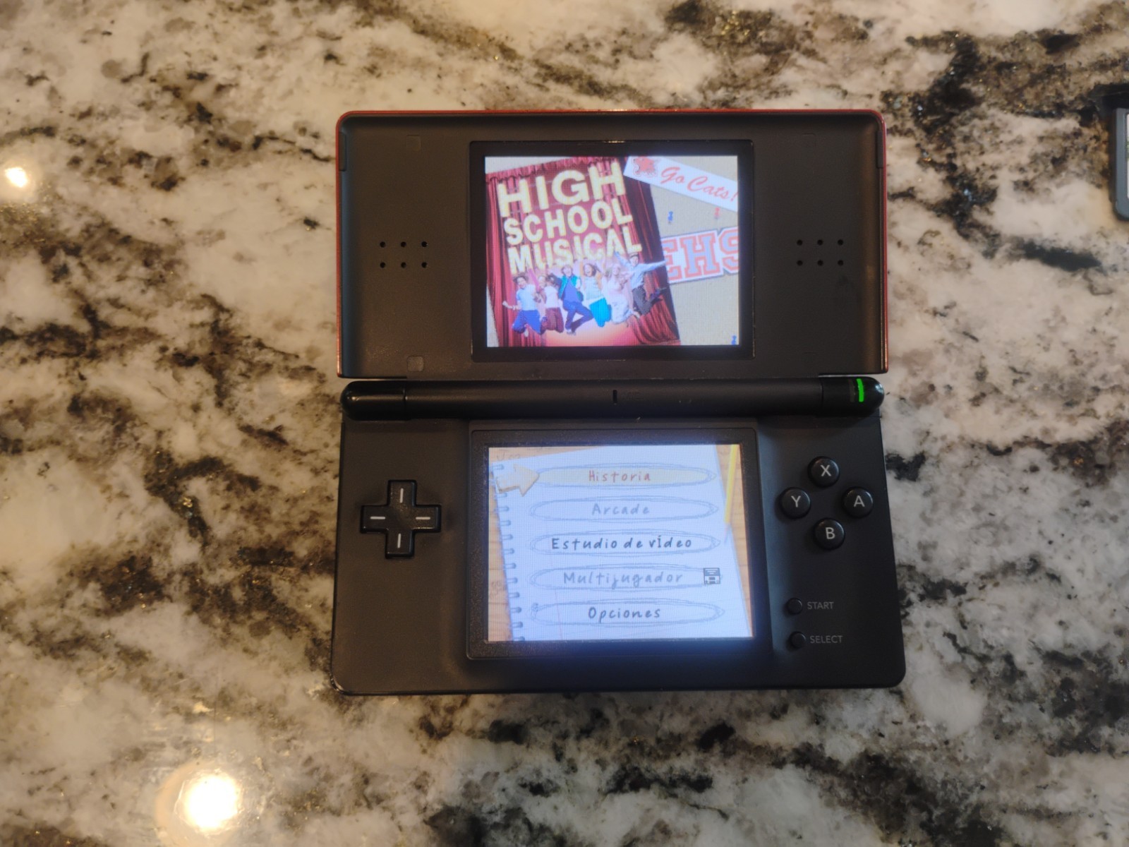 Nintendo DS Lite Bundle – Crimson/Black – Tested And Working