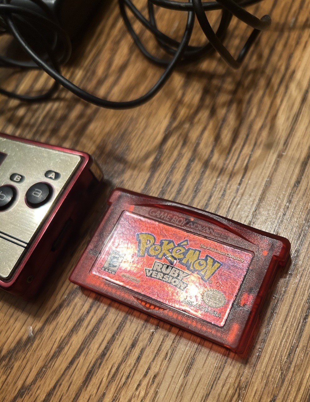 Nintendo Game Boy Micro 20th Anniversary Edition Famicom charger Pokemon Ruby
