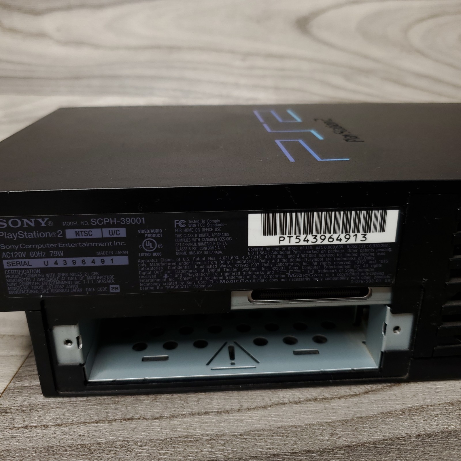 Sony PlayStation 2 Console – Black SCPH-39001 UNTESTED FOR PARTS OR REPAIR