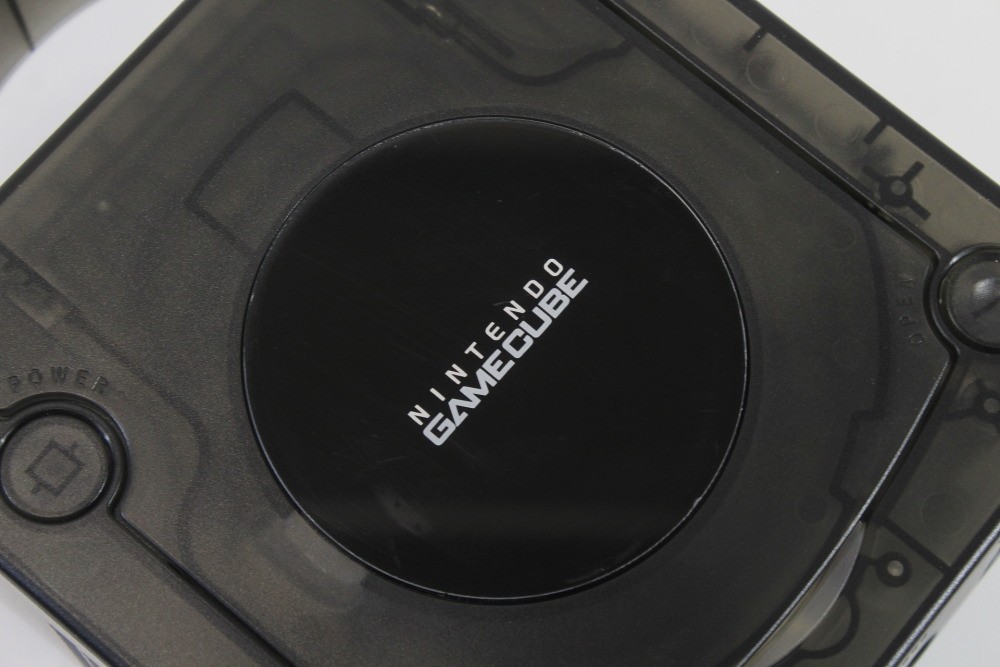 Nintendo Gamecube Console Clear Black & AC S-Video to HDMI NTSC-U/C DOL-001 GC