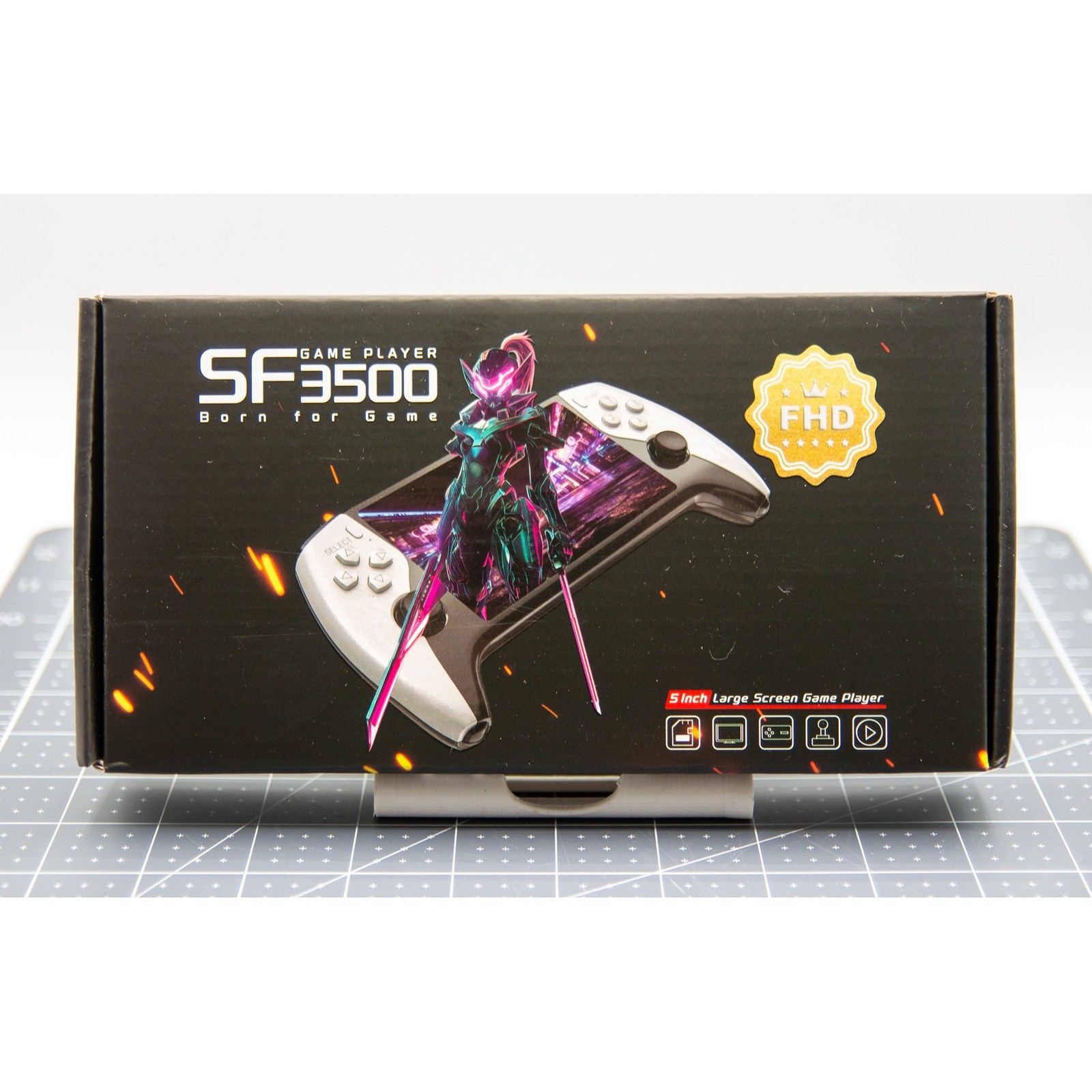 SF3500 Handheld Game Player 5 Inch IPS Screen FHD Dual Core 2G RAM White Black
