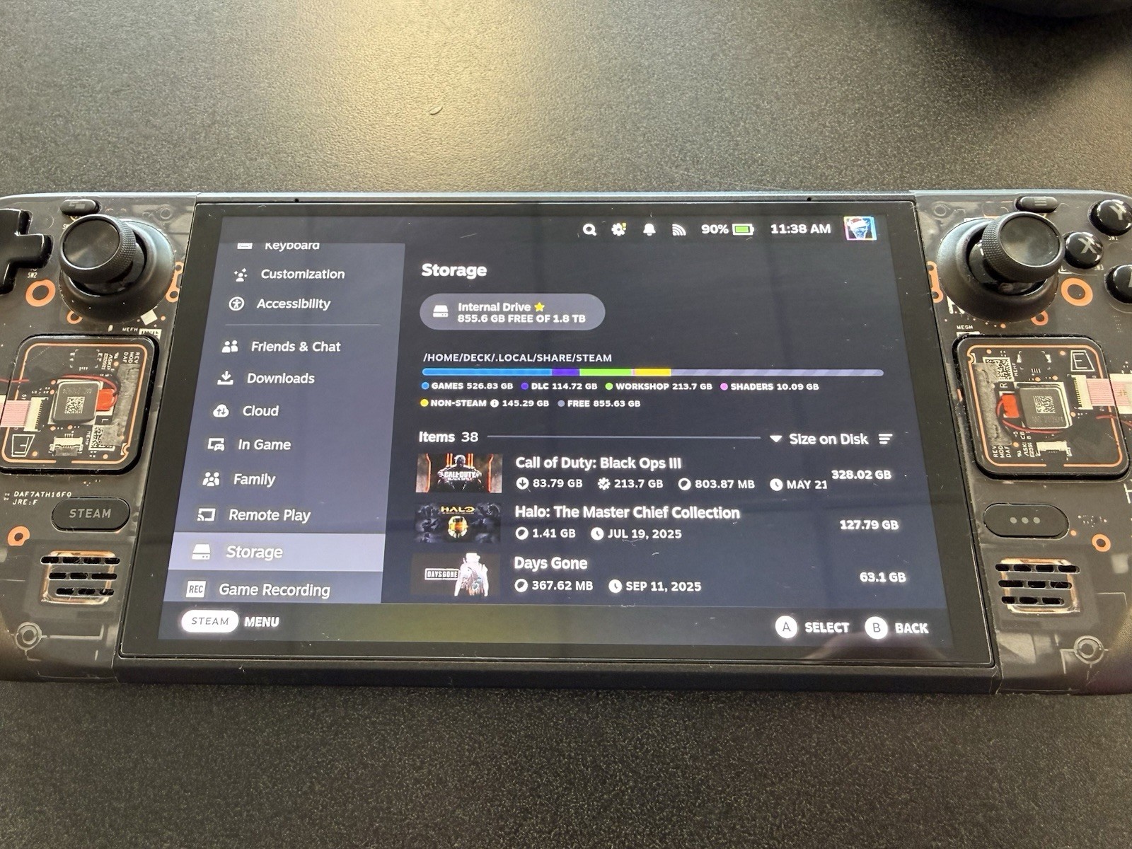 Valve Steam Deck 2TB Handheld Console OLED model 1030W/Dbrand skin and hard case