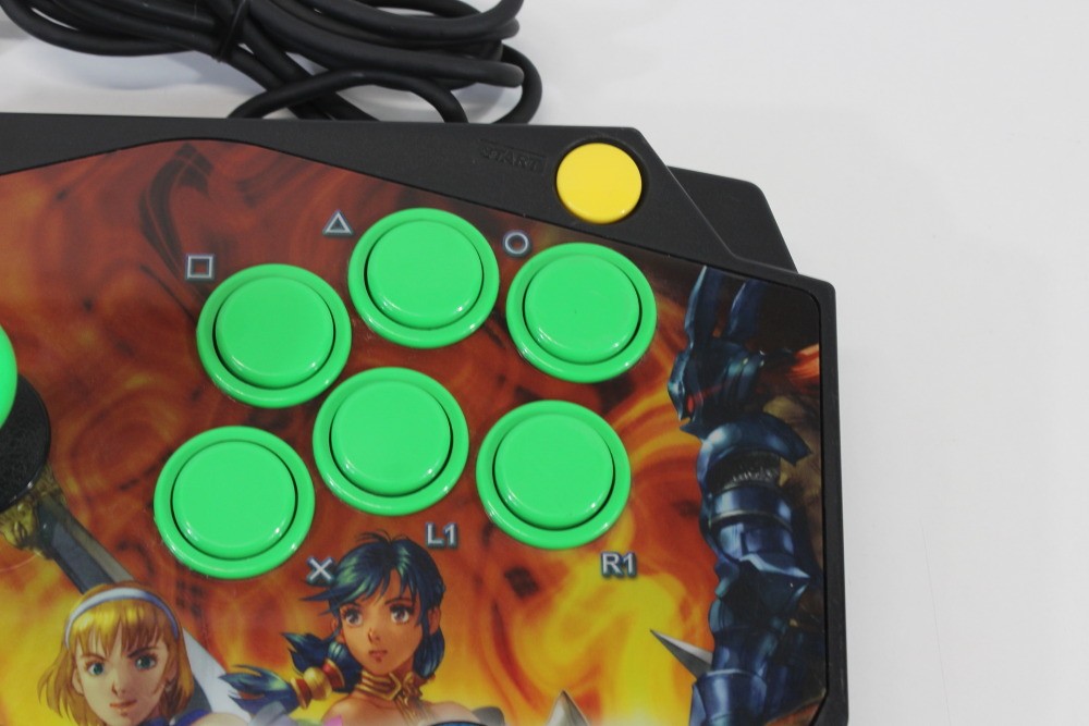 HORI Soul Calibur II Stick Arcade Joystick Controller & Game PS2 PlayStation 2