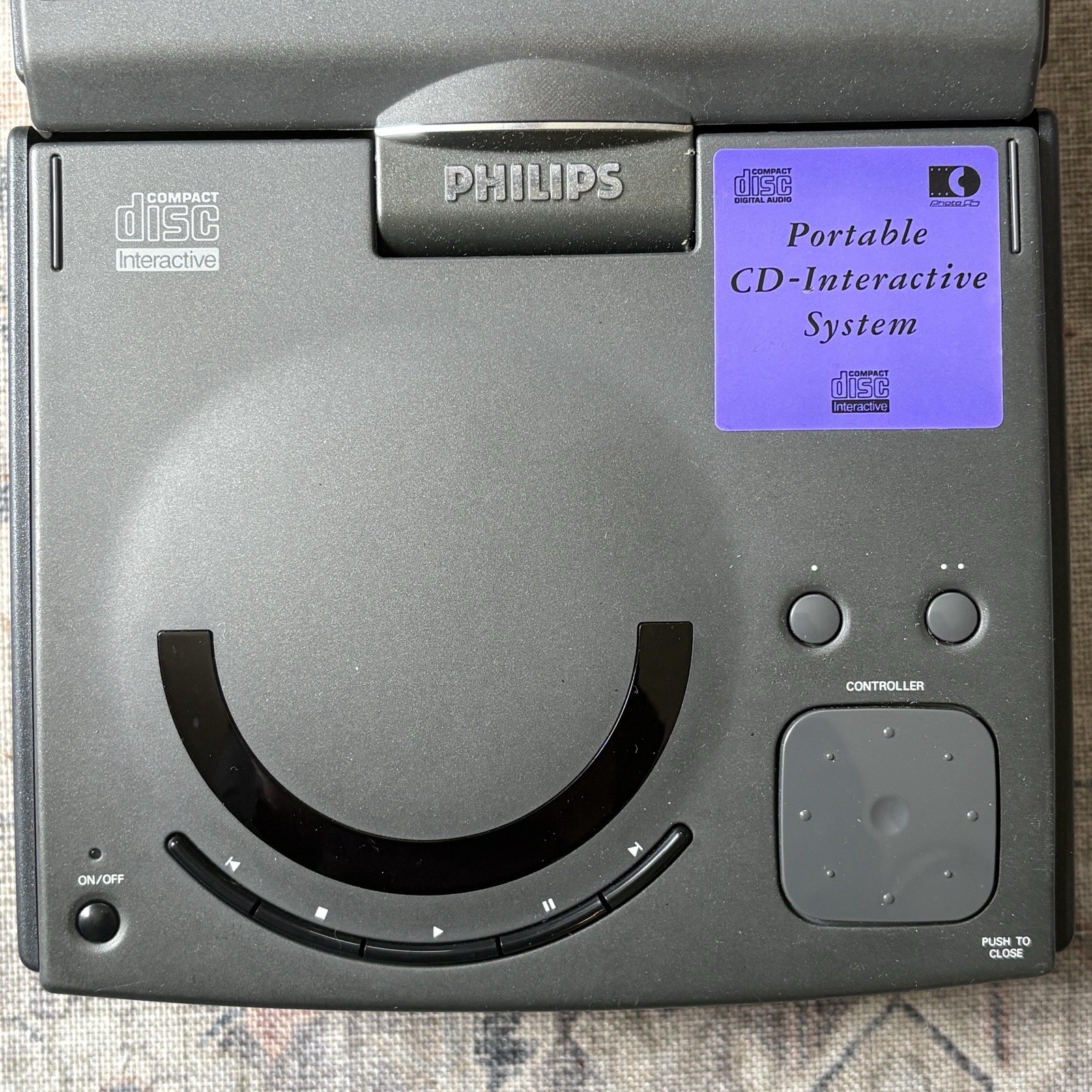 Philips CDi 350 Console CD-i Player w/ Controllers Mouse Digital Video Docking