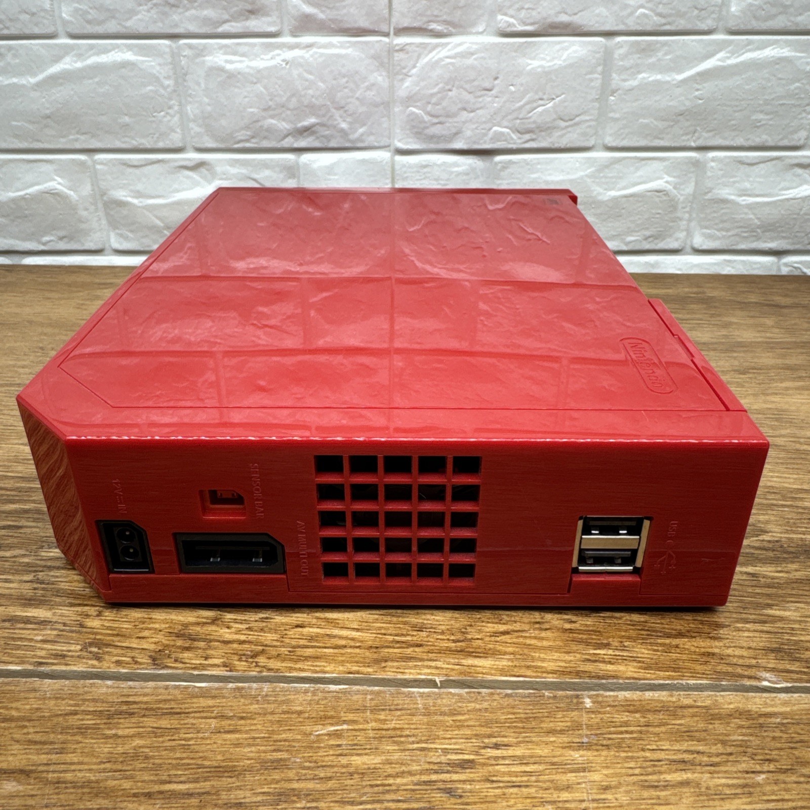 Nintendo Wii Gamecube Compatible Red Console RVL-001 Tested Works Console ONLY