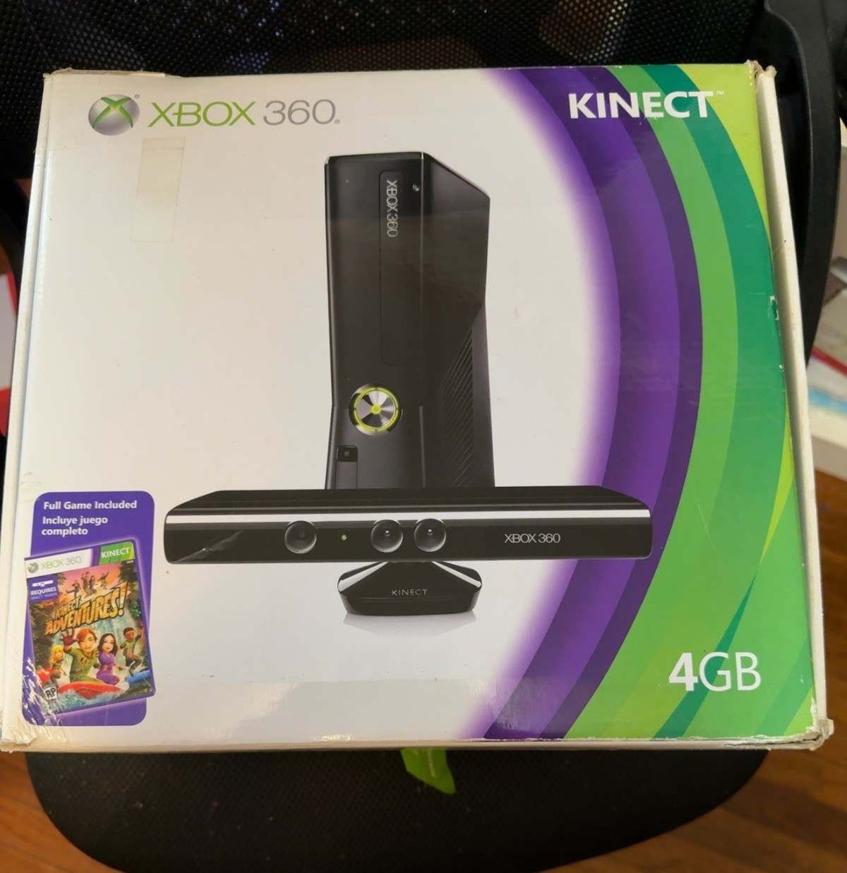 Microsoft Xbox 360 S 4GB Kinect Console Complete in Box CIB Tested Working