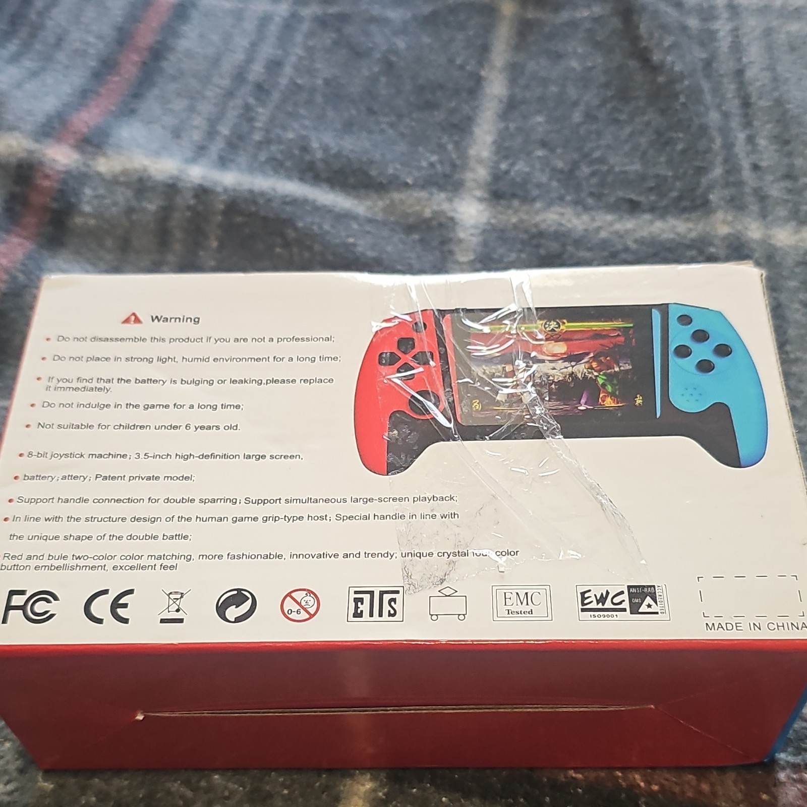 Q21 Handheld Game Console 3.5″ HD Screen USB Red Blue Black Double Sparring
