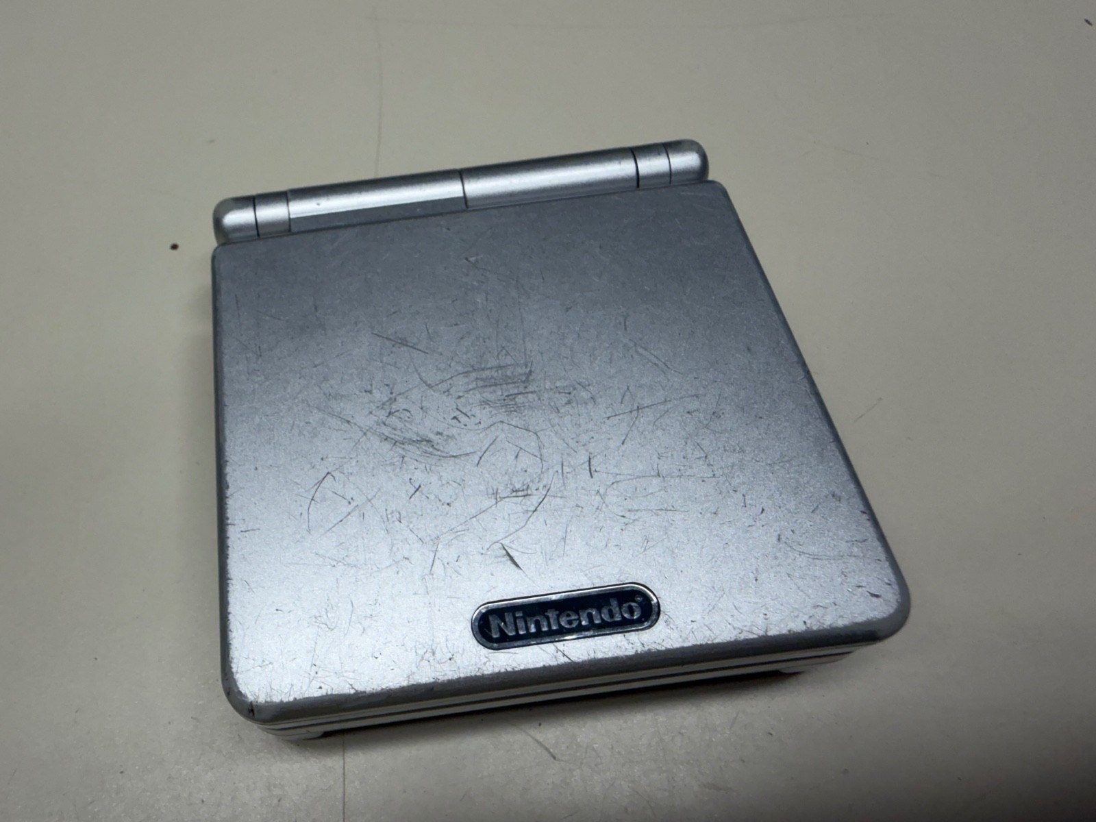 NINTENDO GAMEBOY ADVANCE SP SILVER WORKING AGS-001 WORKING NICE
