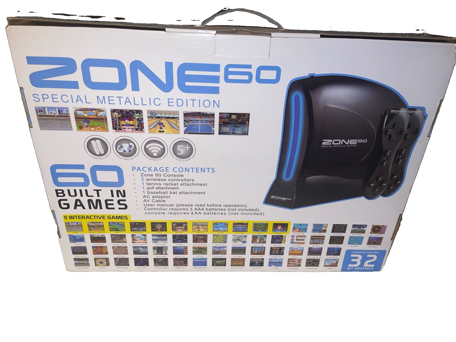 Video Game System(Zone 60)- 60 built in games! 32-bit Graphics