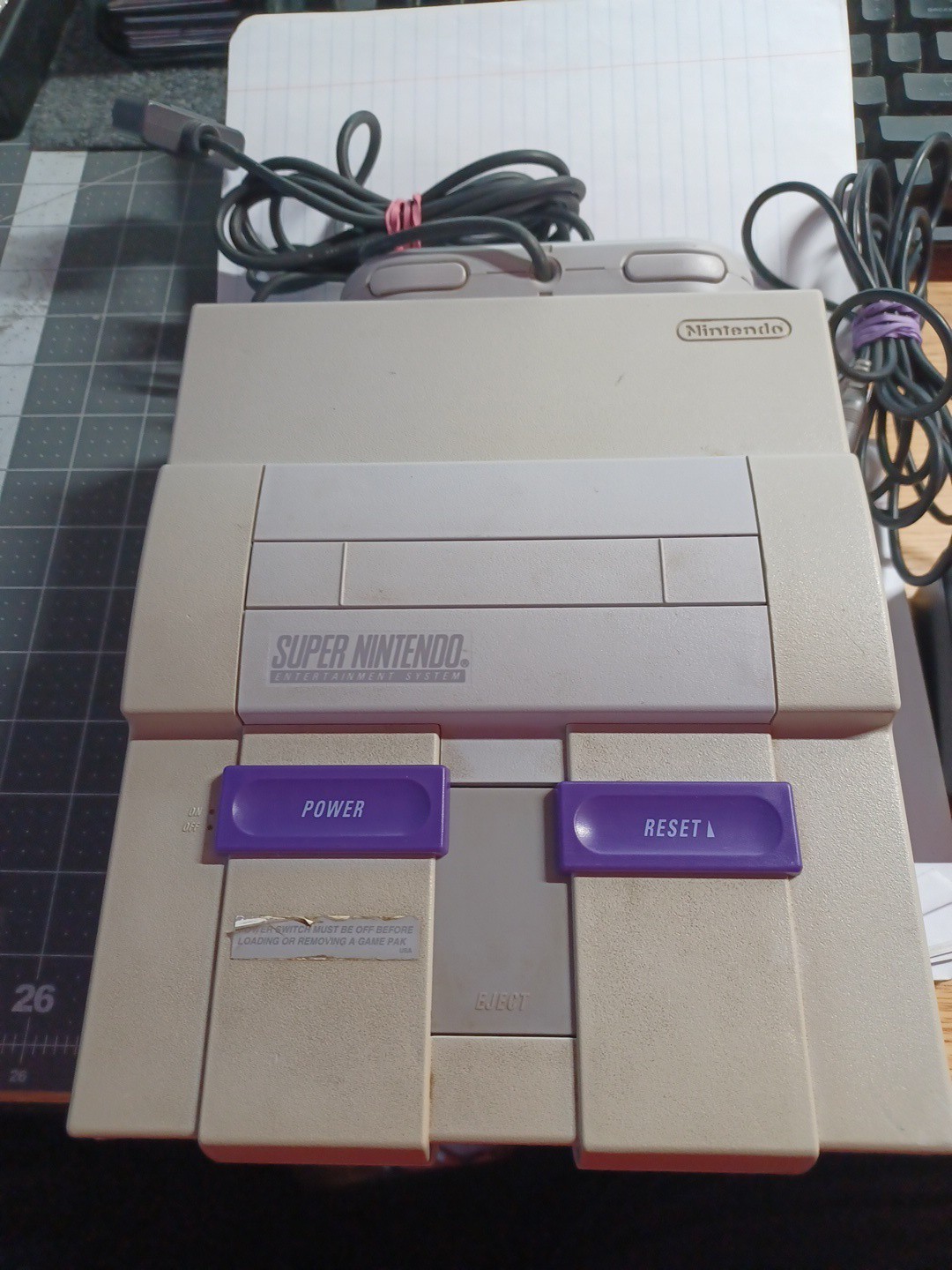 Super Nintendo SNS-001 Console-w/Controller-Power Adapter-a.v Cable- Tested