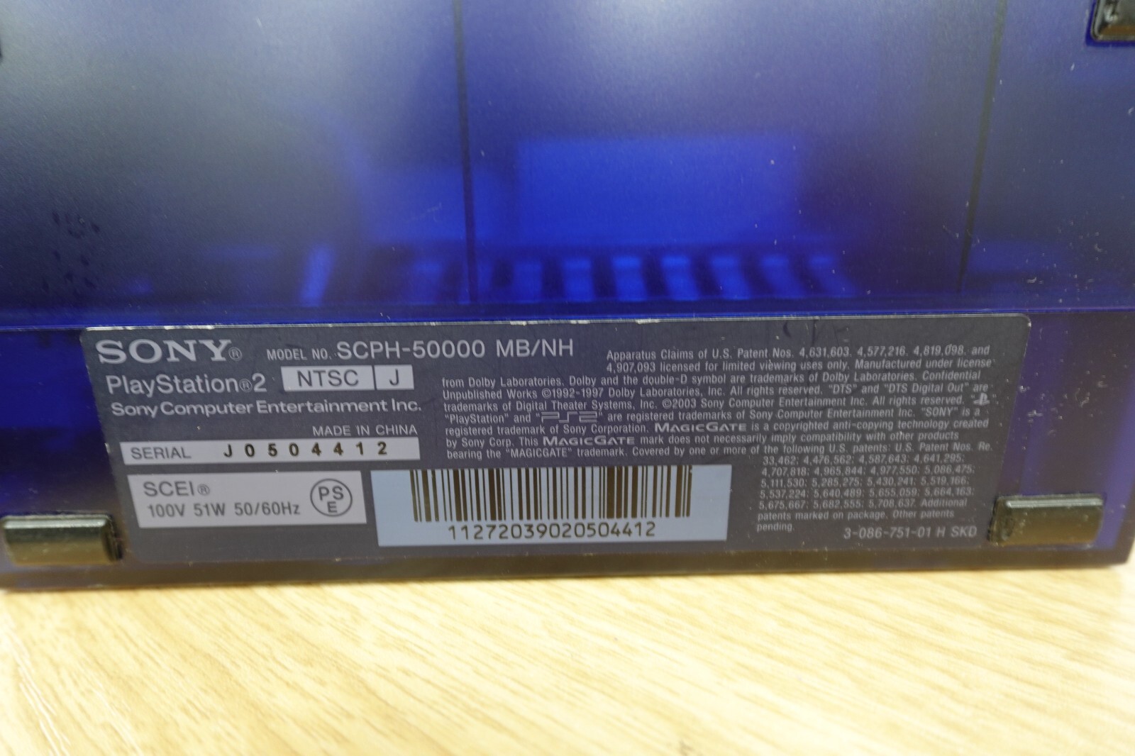Sony PlayStation2 PS2 Console Only Midnight blue SCPH-50000 Japan model MB Used