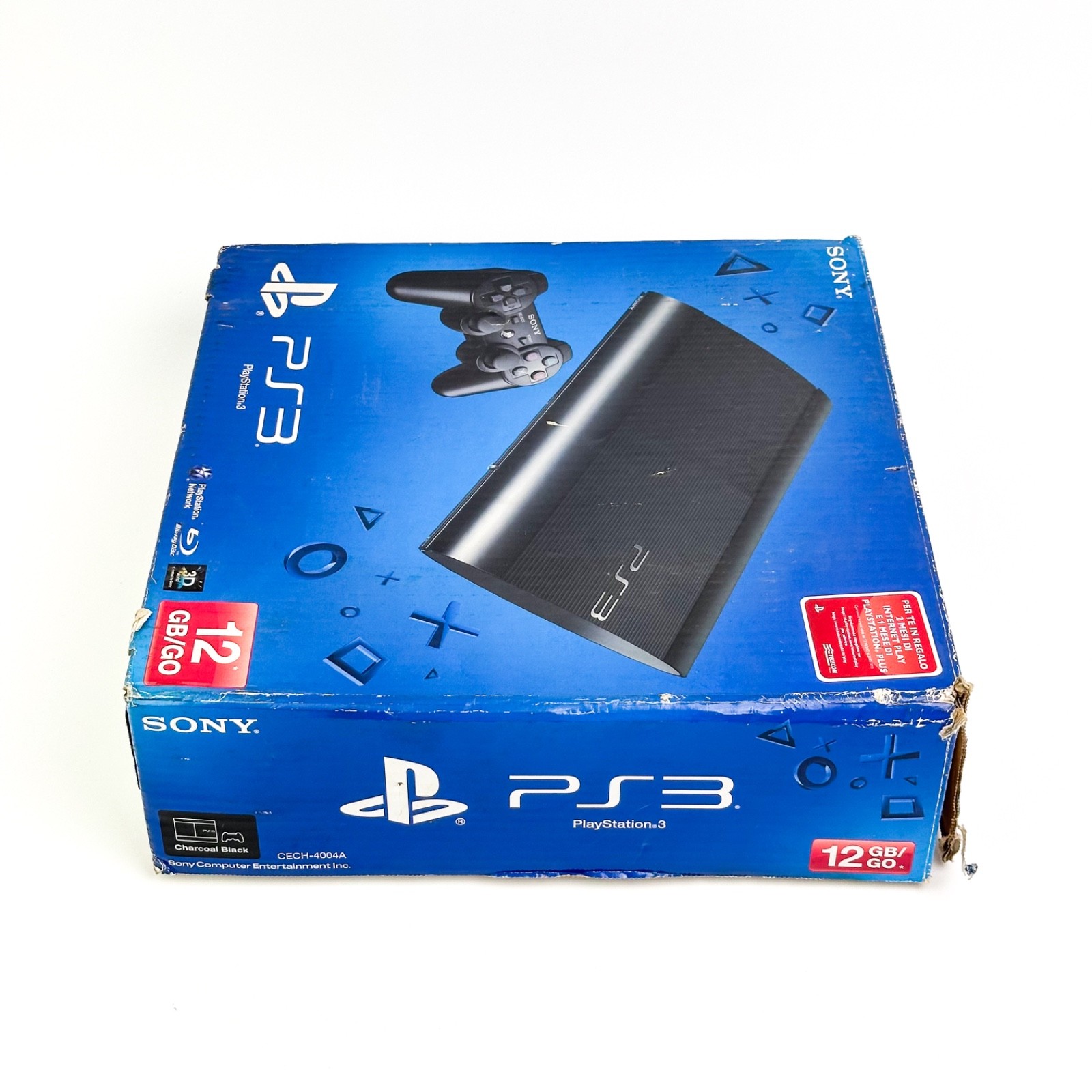 PS3 Super Slim 12GB Console + Original Controller Complete Boxed Box
