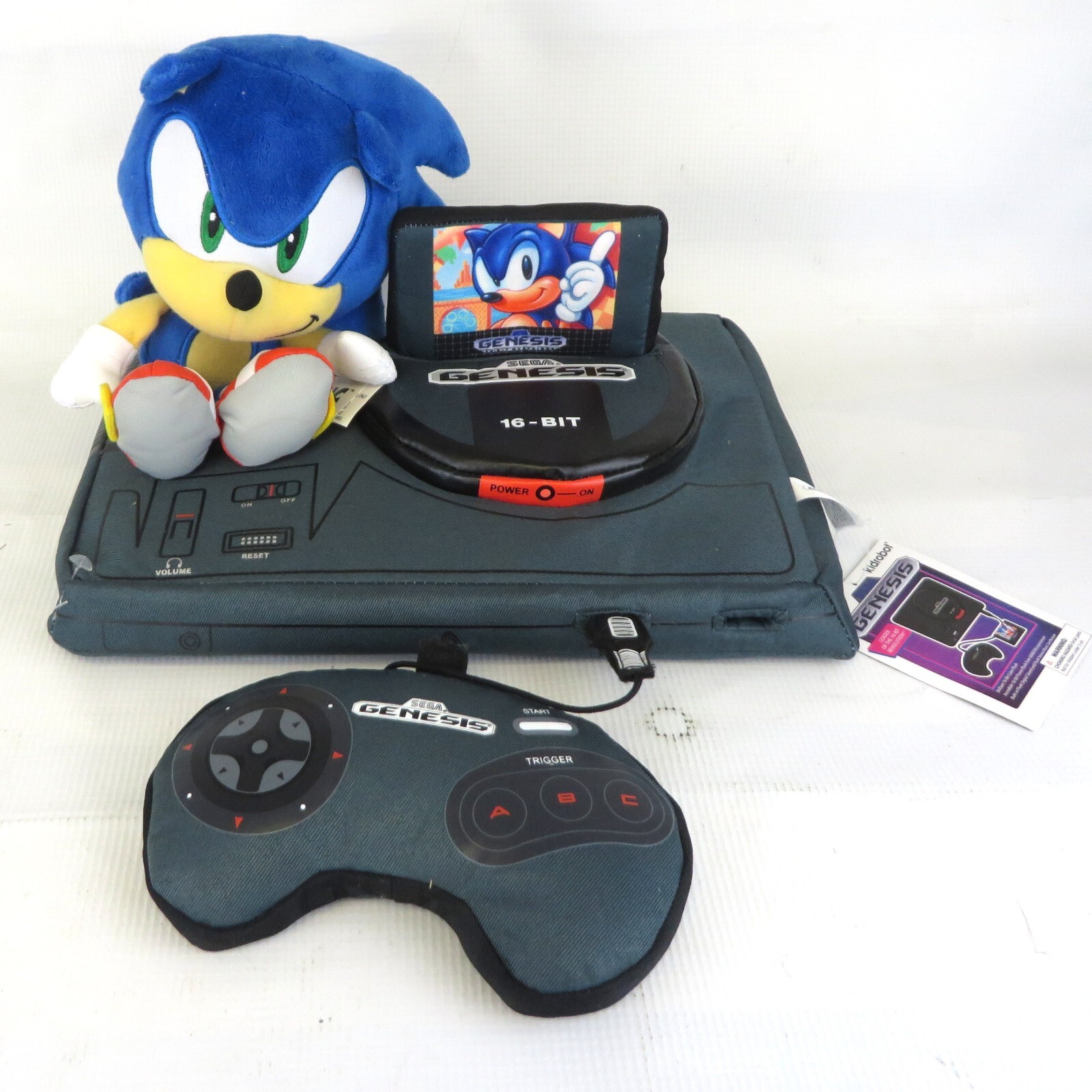 SEGA GENESIS & SONIC PLUSH Kidrobot Jakks Hedgehog 30th Anniversary Toy Retro