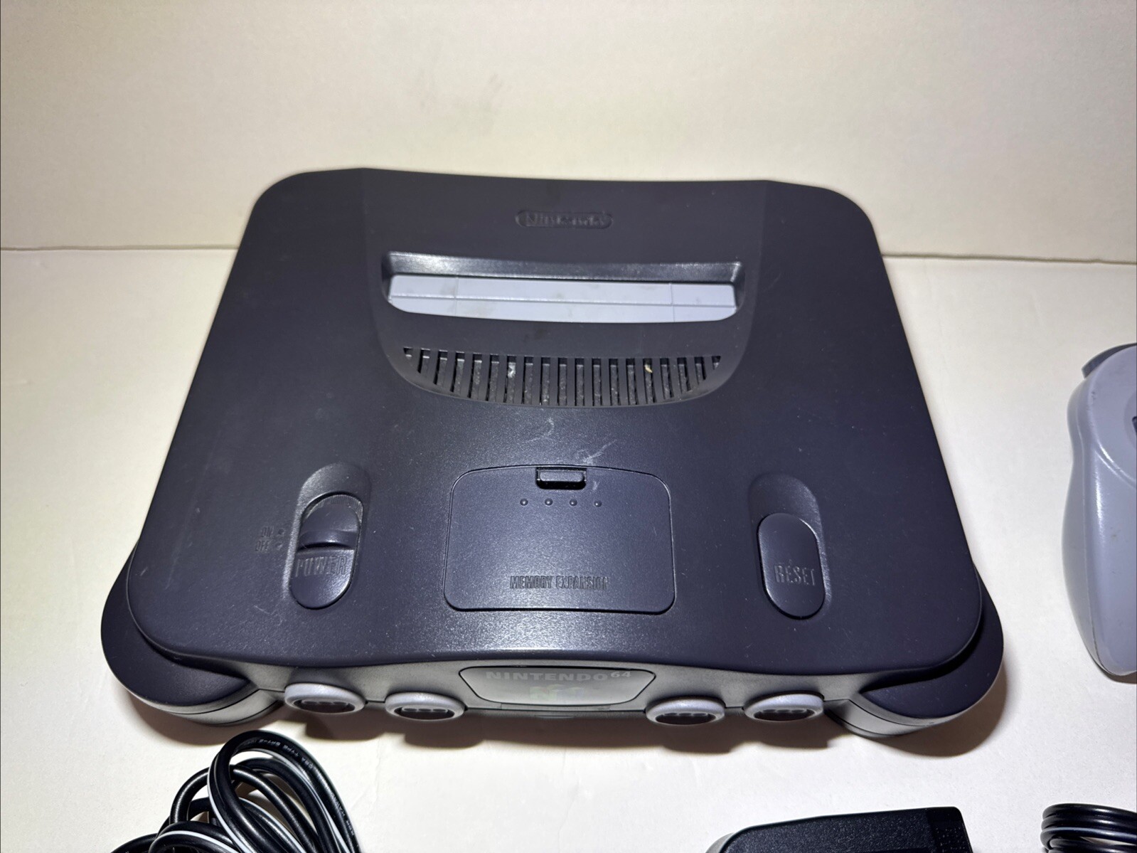N64 Nintendo 64 Console USA with one CONTROLLER, power adapter and AV cable