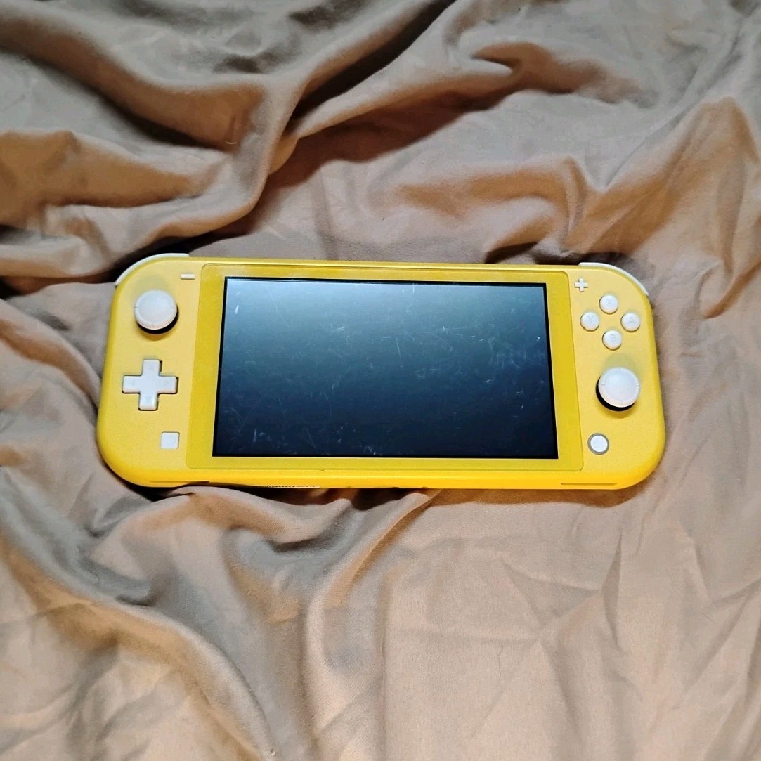 Nintendo Switch Lite Yellow 32GB 720p Handheld System w/ AC Adapter Charger