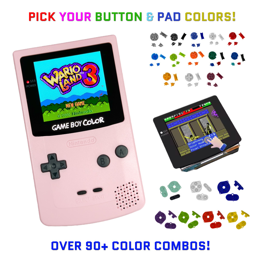 Nintendo Game Boy Color LIGHT PINK System GBC AMOLED OLED XL Touch LCD Buttons