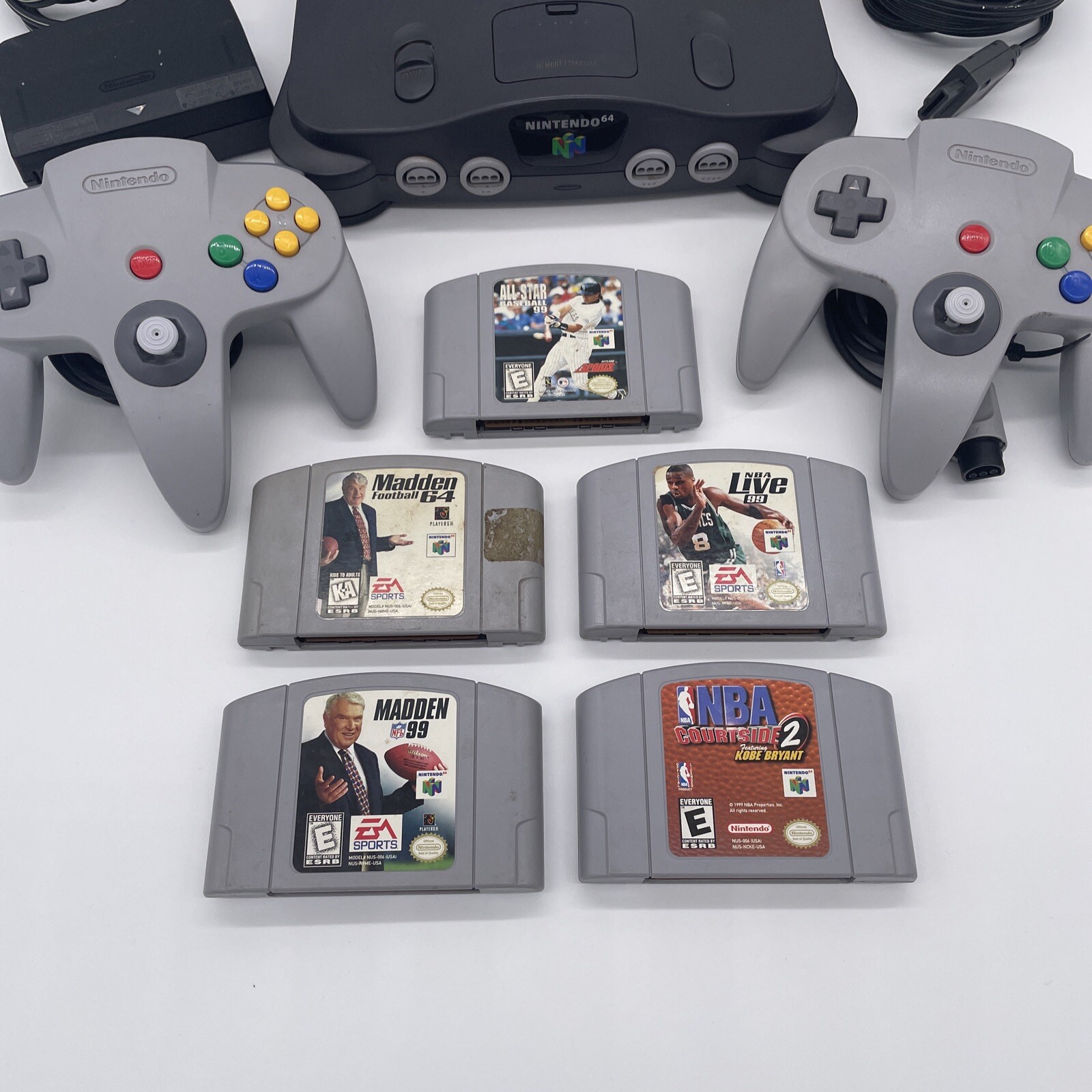 Nintendo N64 System Console (2) Official Controller (5) Games Bundle Lot NUS-001