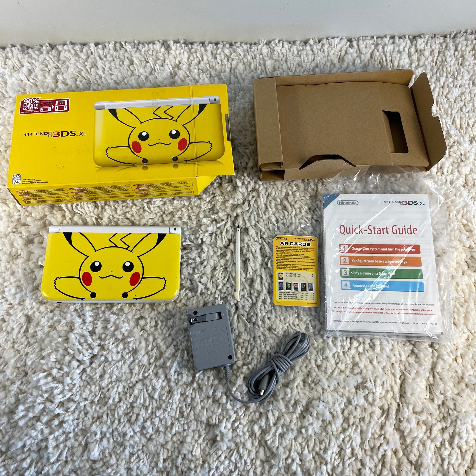 Nintendo 3DS XL Pikachu Edition Yellow Handheld Console SPR-001 Complete in Box