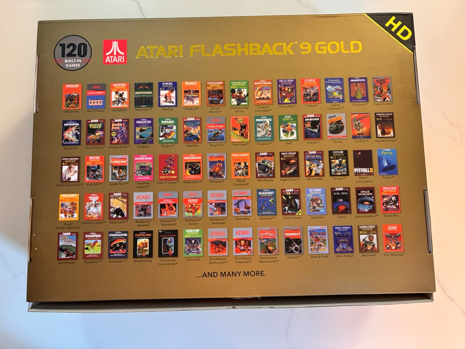 Atari Flashback 9 Gold HD Console 120 Built-in Games & Controllers -Preowned