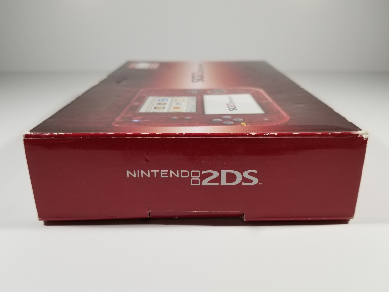 ¤ Empty Original Box Nintendo 2DS Crystal Red Handheld Console ¤ Manual Cards