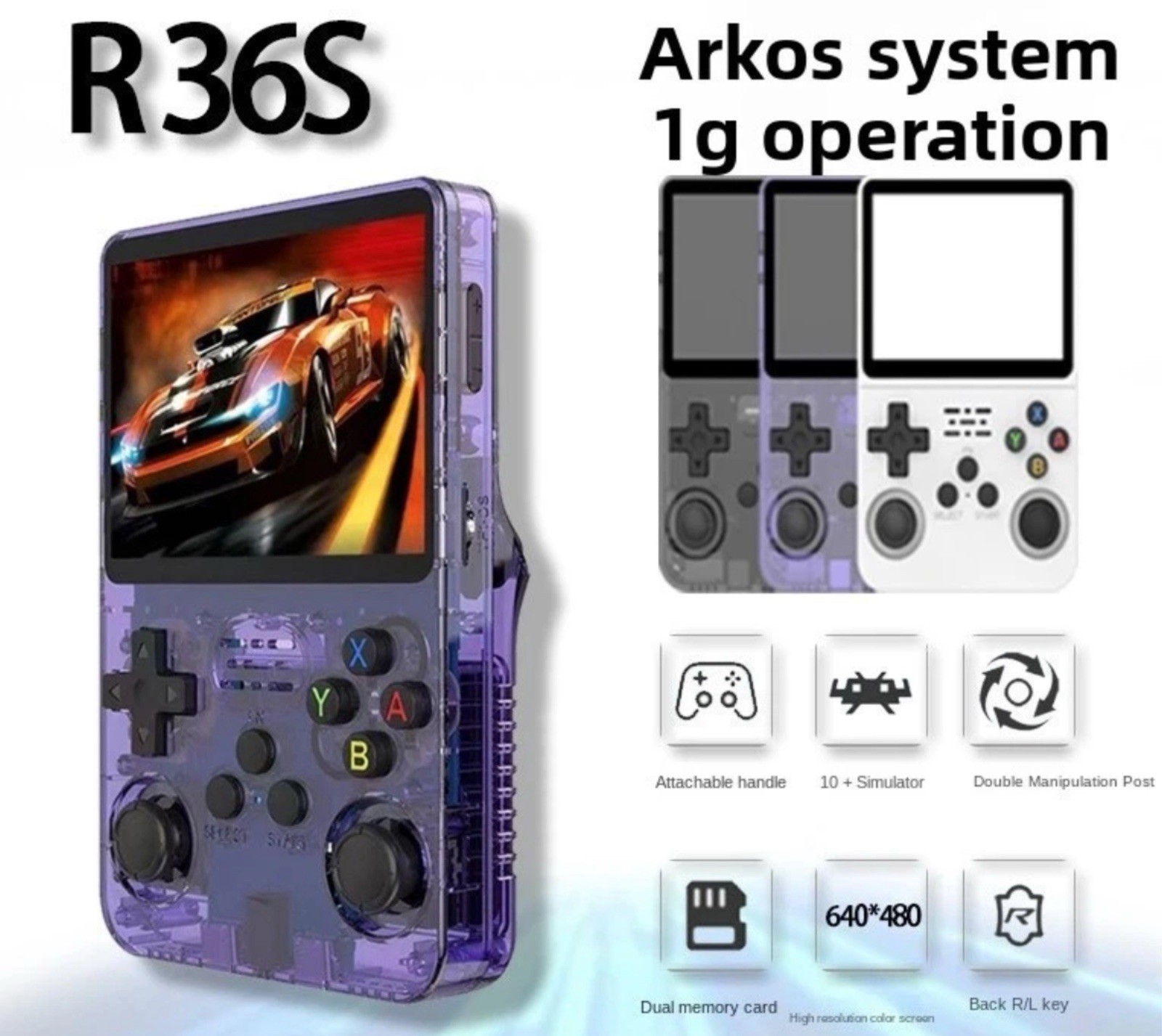 R36S Retro Handheld Game Console 10000+ Games Emulator Portable Gaming
