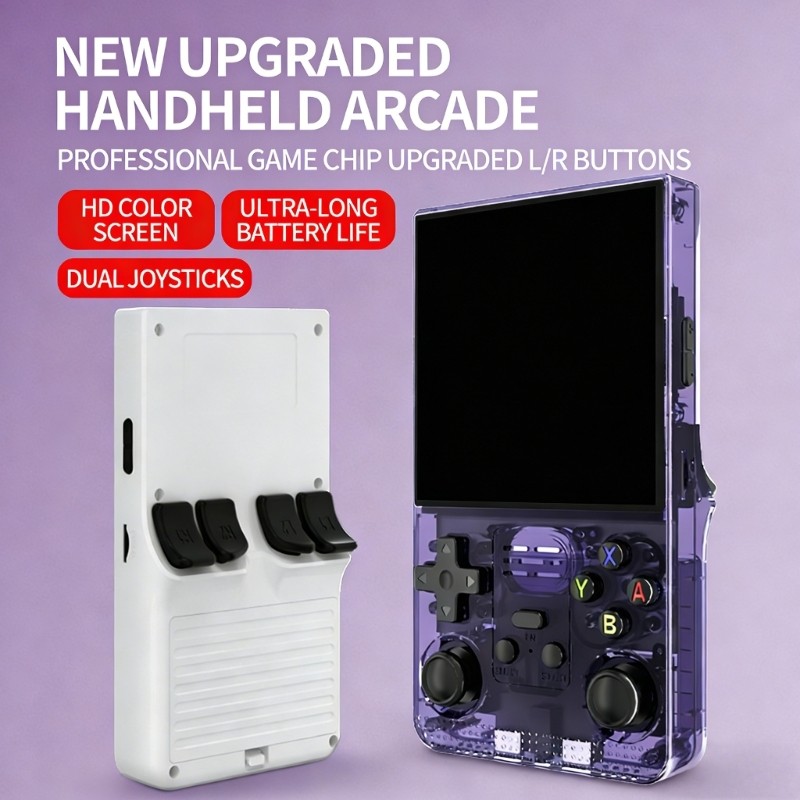 Ergonomic Grip Gaming Handheld Console Comfortable Handling For Cartridges User