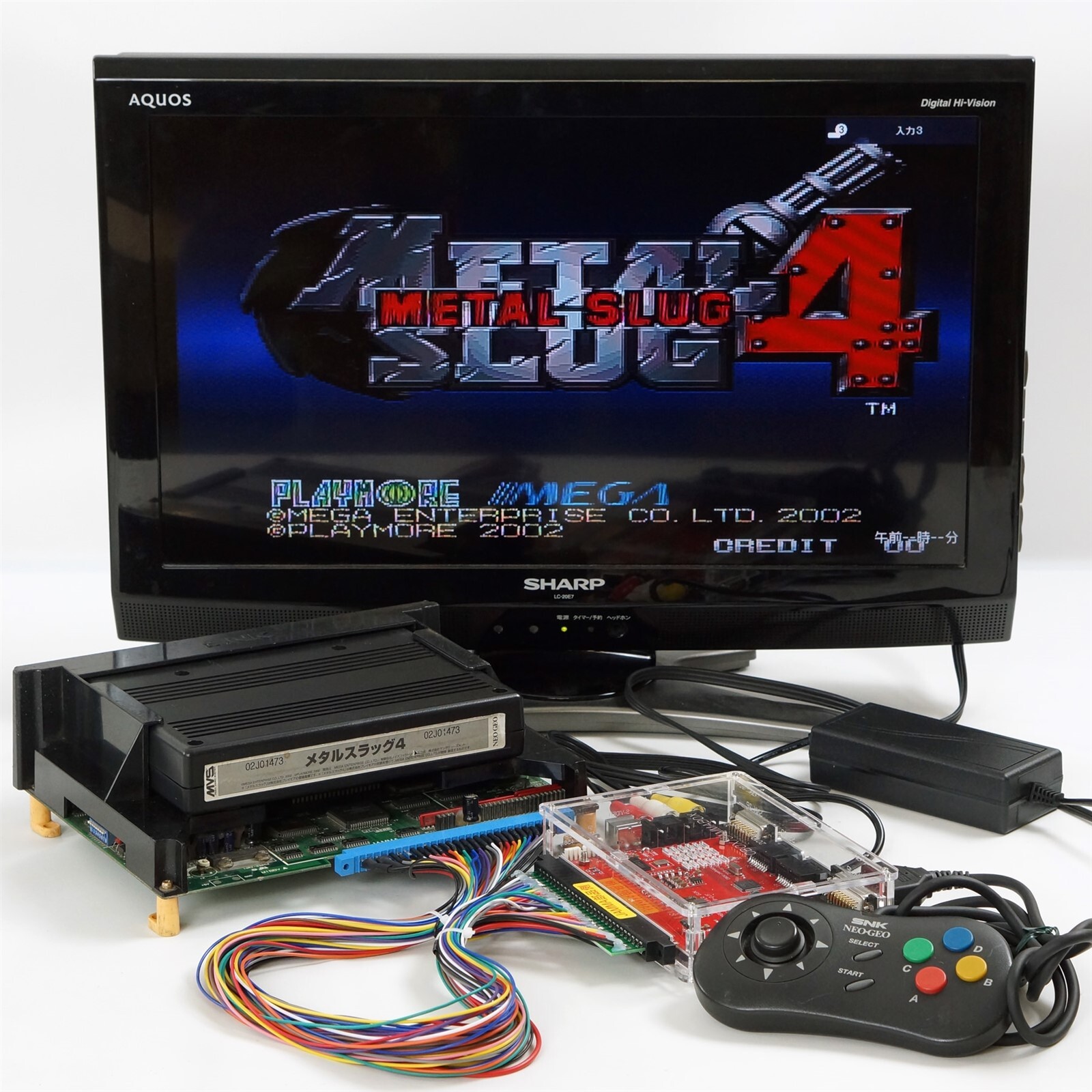 NEO GEO MVS Arcade Motherboard wz Control Box / METAL SLUG 4/ Tested SNK 0624