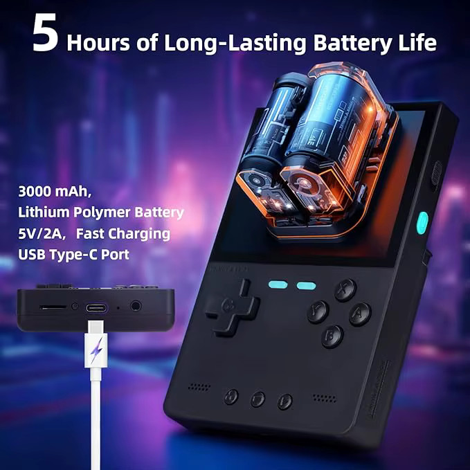 Trimui Brick Handheld Game Console 3.2-inch IPS Screen 3000mAh Built-in 64G TF C