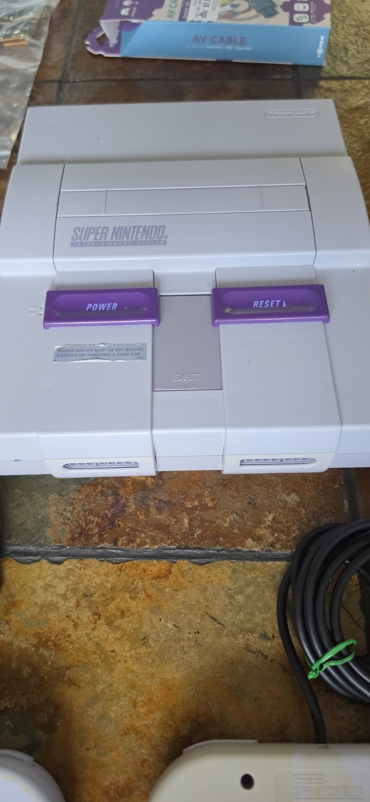 Super Nintendo SNES Console + Super Mario World 2 Controllers – Clean!