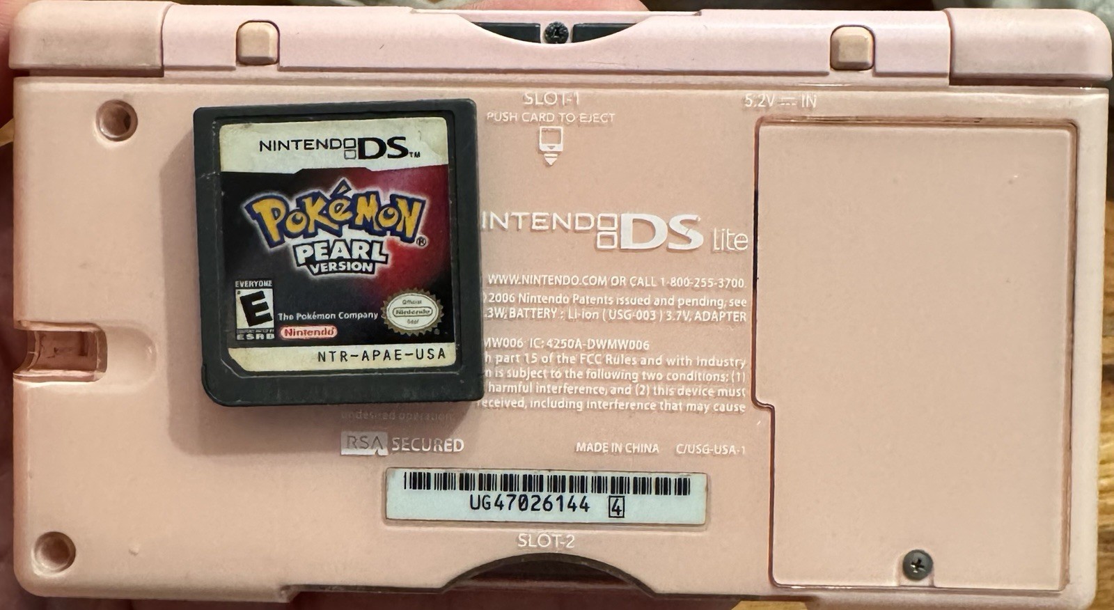 Nintendo Ds Light With Pokémon Pearl No Charging Cord Included