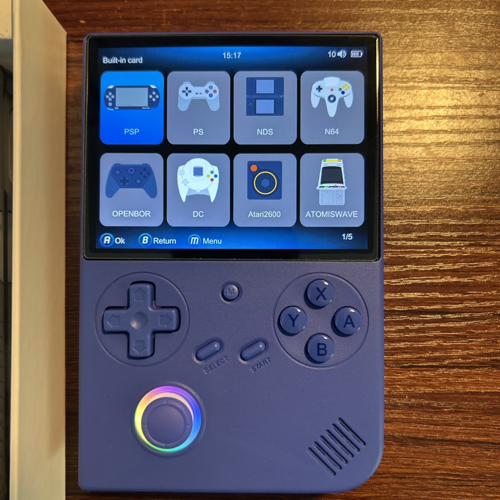RG 40XXV Blue Anbernic 4.0′ IPS handheld Game Console Linux 64-Bit 64GB