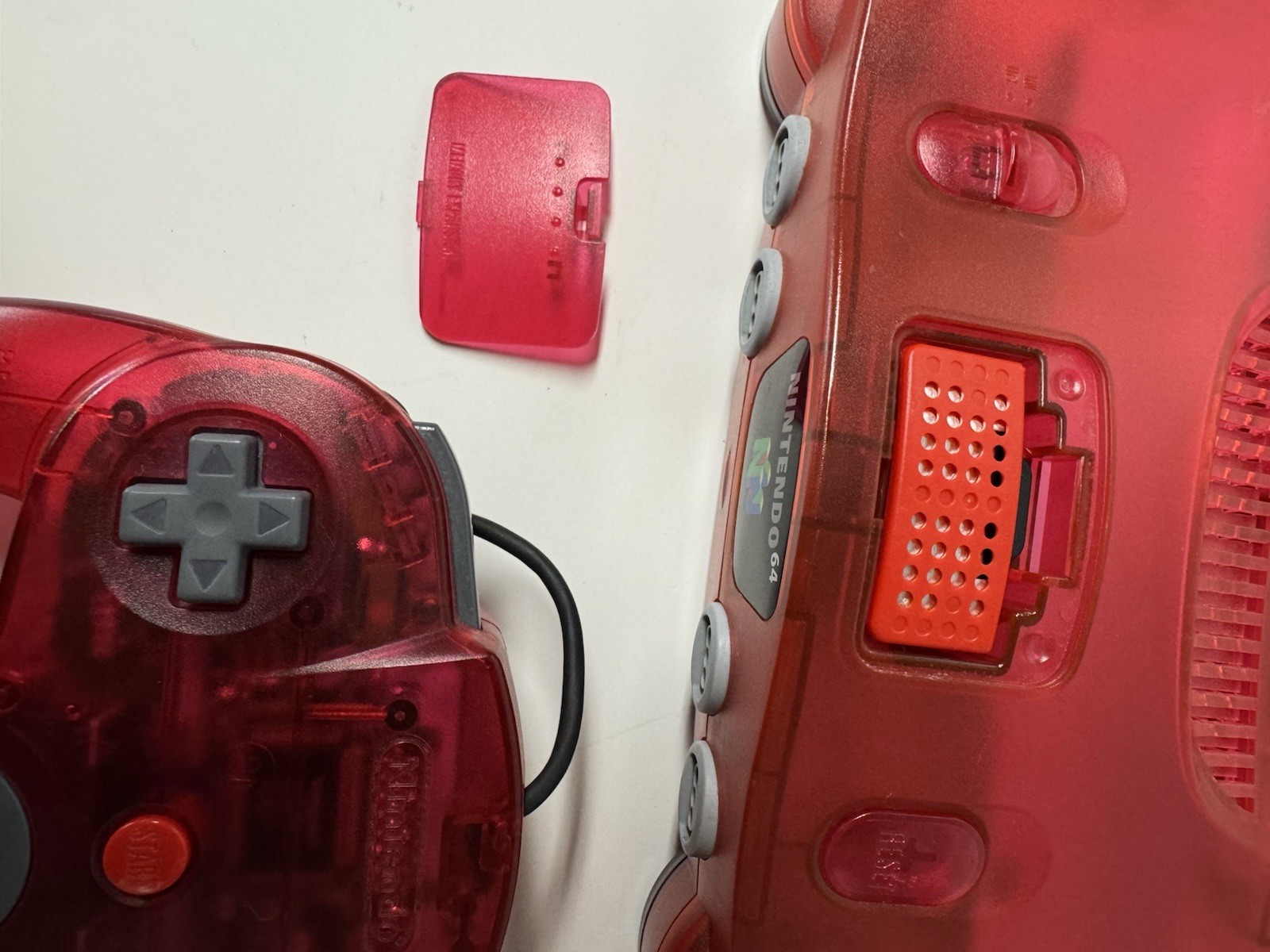 Nintendo 64 N64 Funtastic Watermelon Red Console + Controller & Expansion Pak!