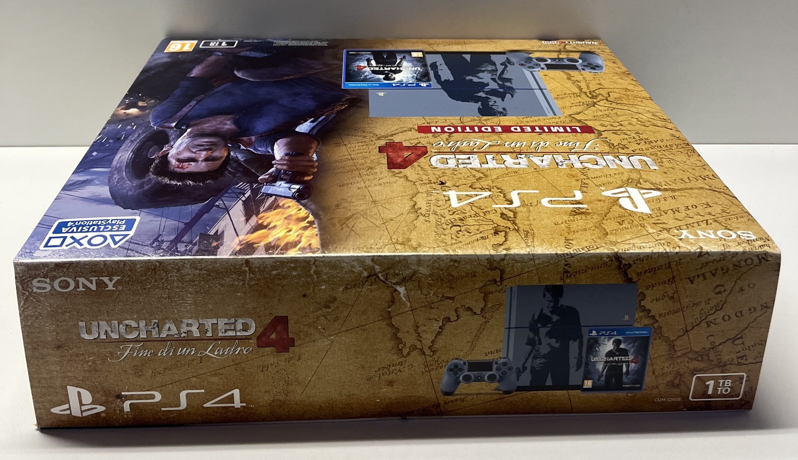 PS4 CONSOLE 1TB LIMITED EDITION UNCHARTED 4 BLUE LIMITED NEW FACTORY SEALED 2019