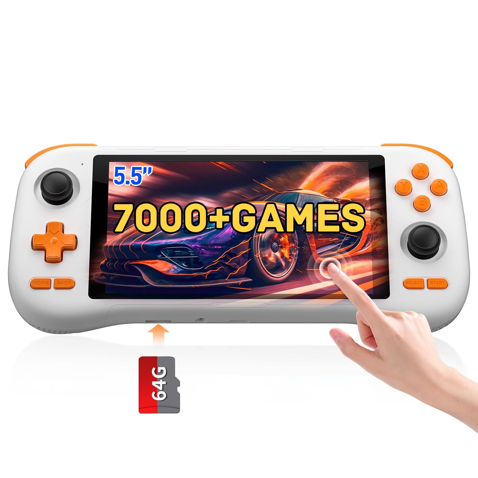 kinhank K56 Retro Handheld Game Console, Support 7000+ Games, Equipped with 6…