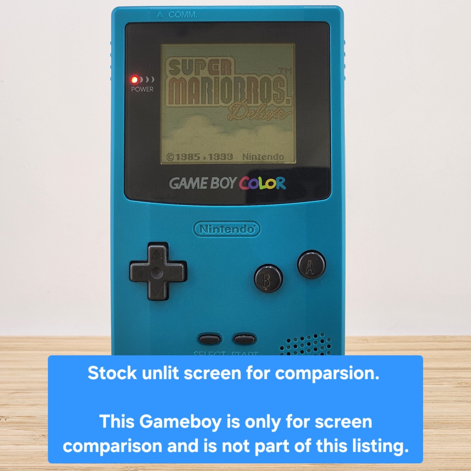 Gameboy Color, OLED Touch Screen w/Laminated Lens, Clear Red Shell Game Boy GBC