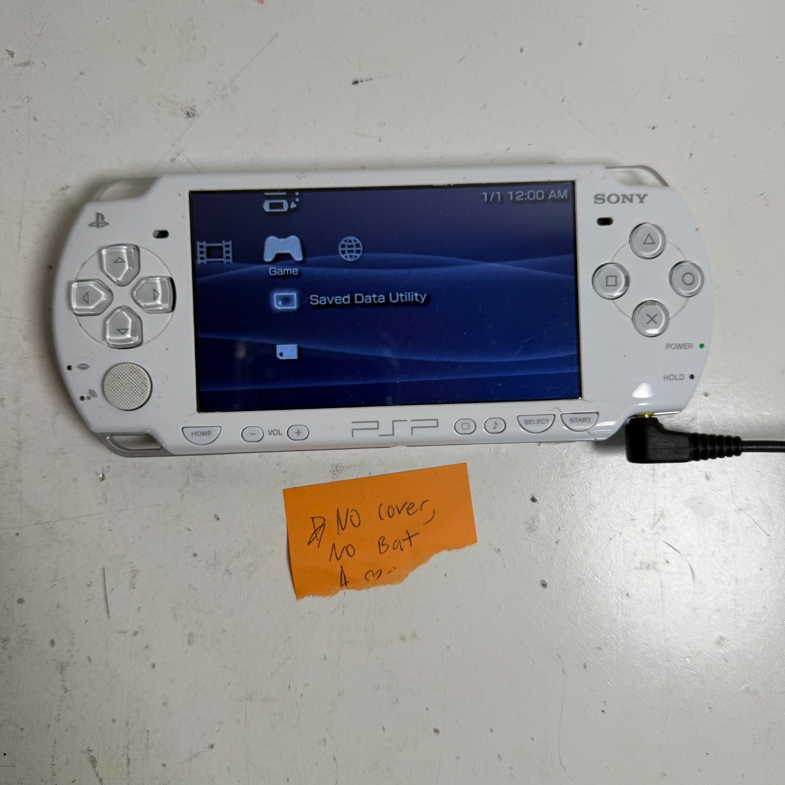 Sony PlayStation Portable PSP-2001 White 4.3″ LCD Handheld Video Gaming Console