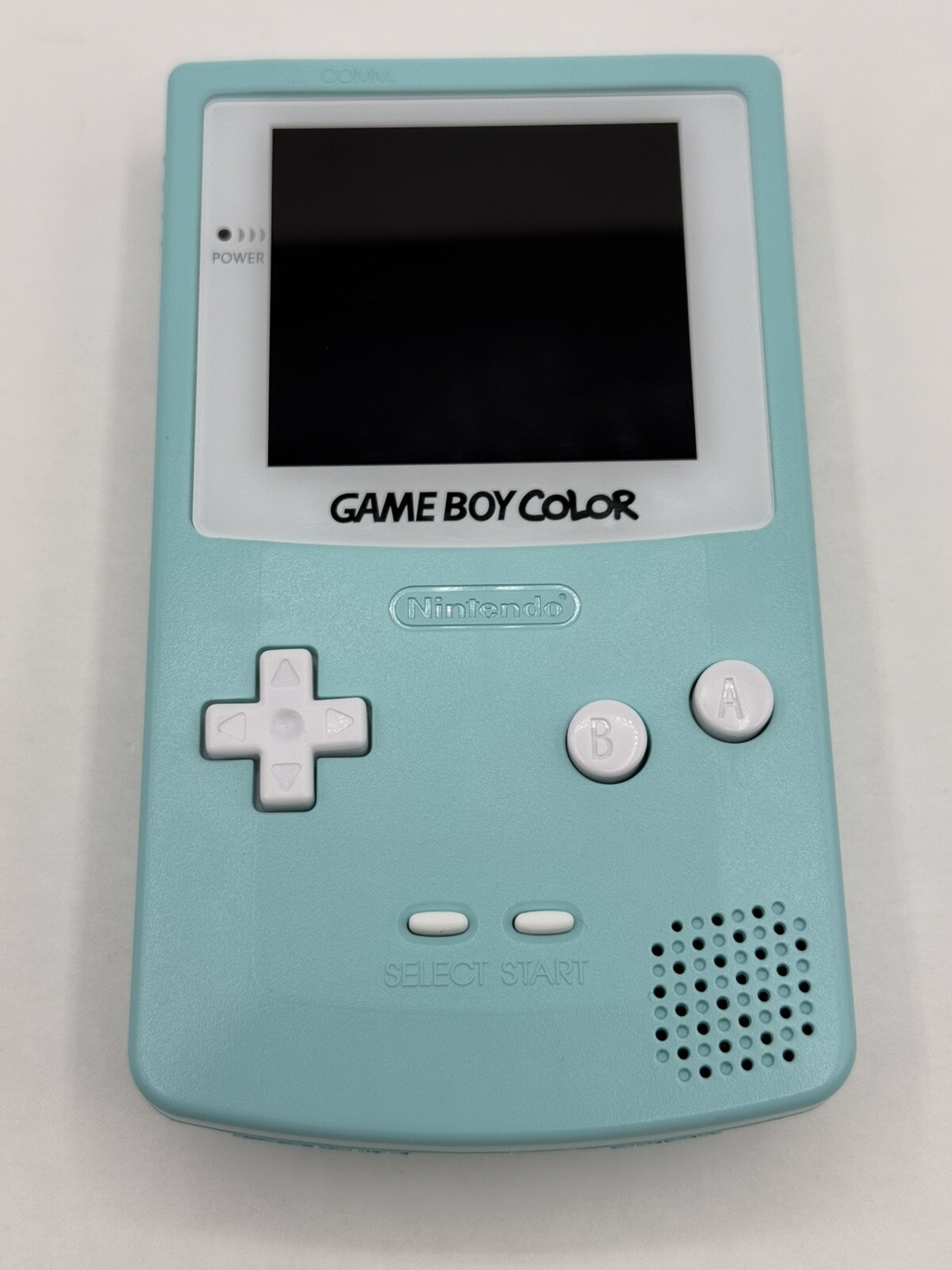 Nintendo GameBoy Tiffany Blue + White Buttons Q5 OSD Laminate IPS Display Custom