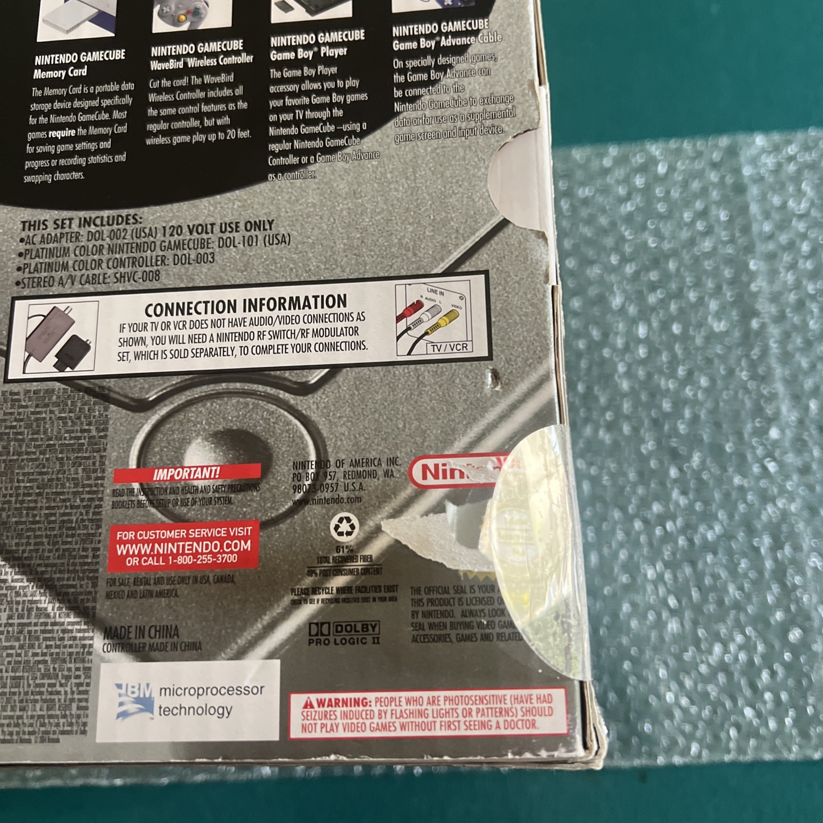 Platinum Metroid Prime Bundle Nintendo GameCube comes with sealed Metroid read