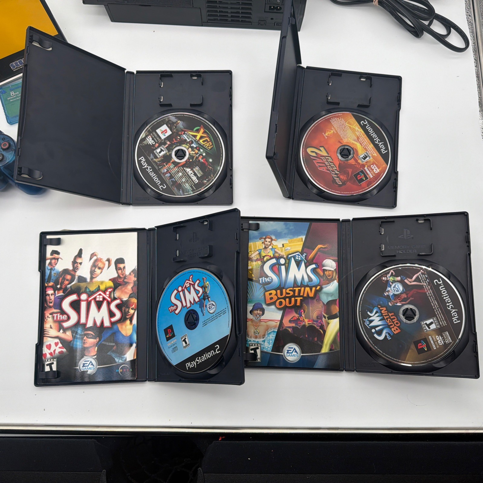 PlayStation 2 PS2 Fat Console Bundle Tested-Works Controller, Memory Card, Games