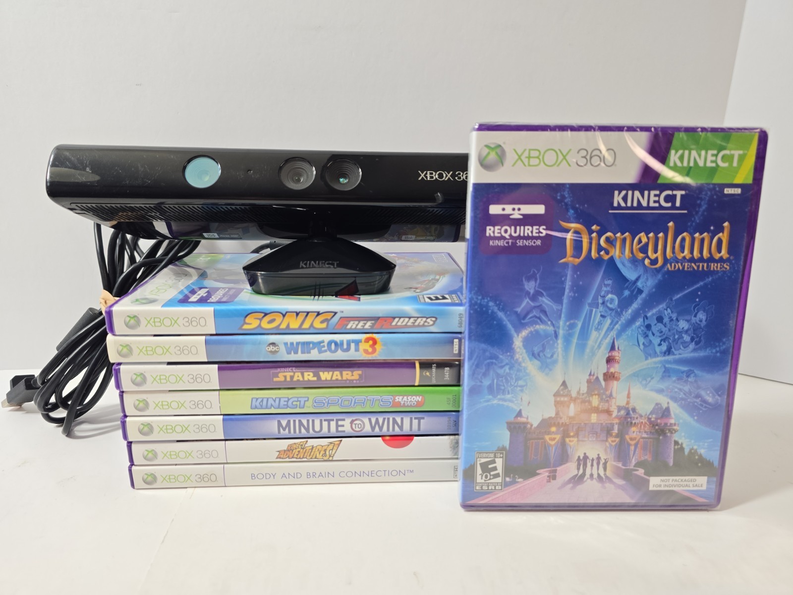 Xbox 360 Kinect Bundle With 8 Games! ALL GAMES TESTED! SHIPS FREE 🔥
