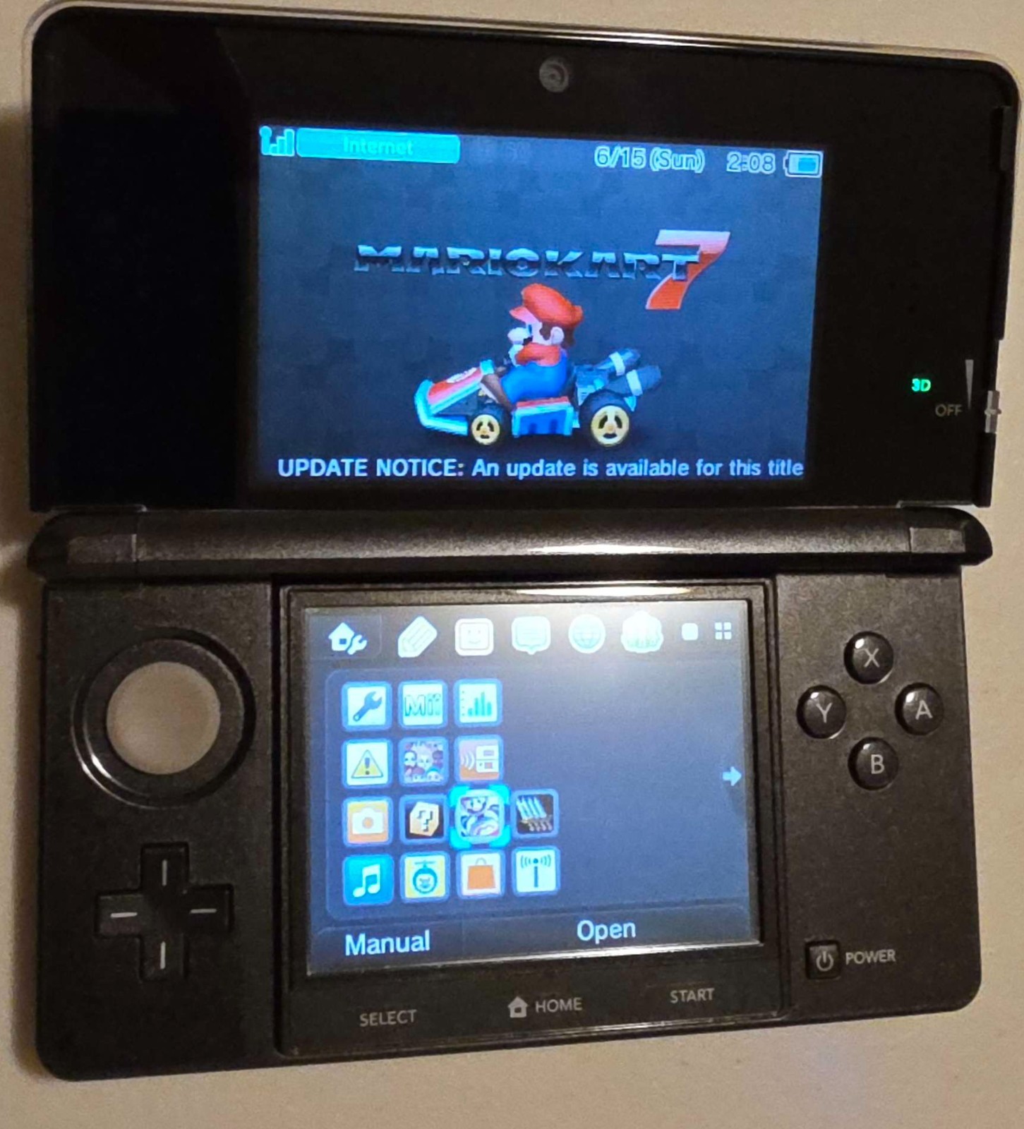 Nintendo 3DS Cosmo Black Bundle + 23 DS/3DS Games, Charger, SD Card – Tested