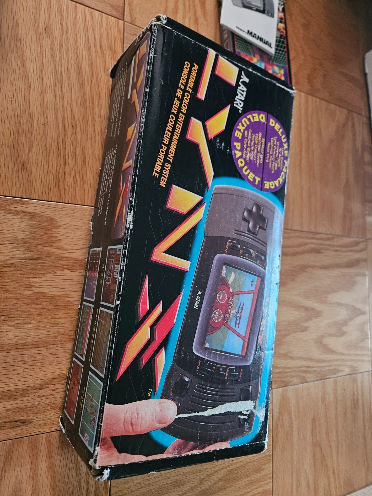 Atari Lynx PAG-0401 Handheld Console System Gray w box VG/NM W. Extras