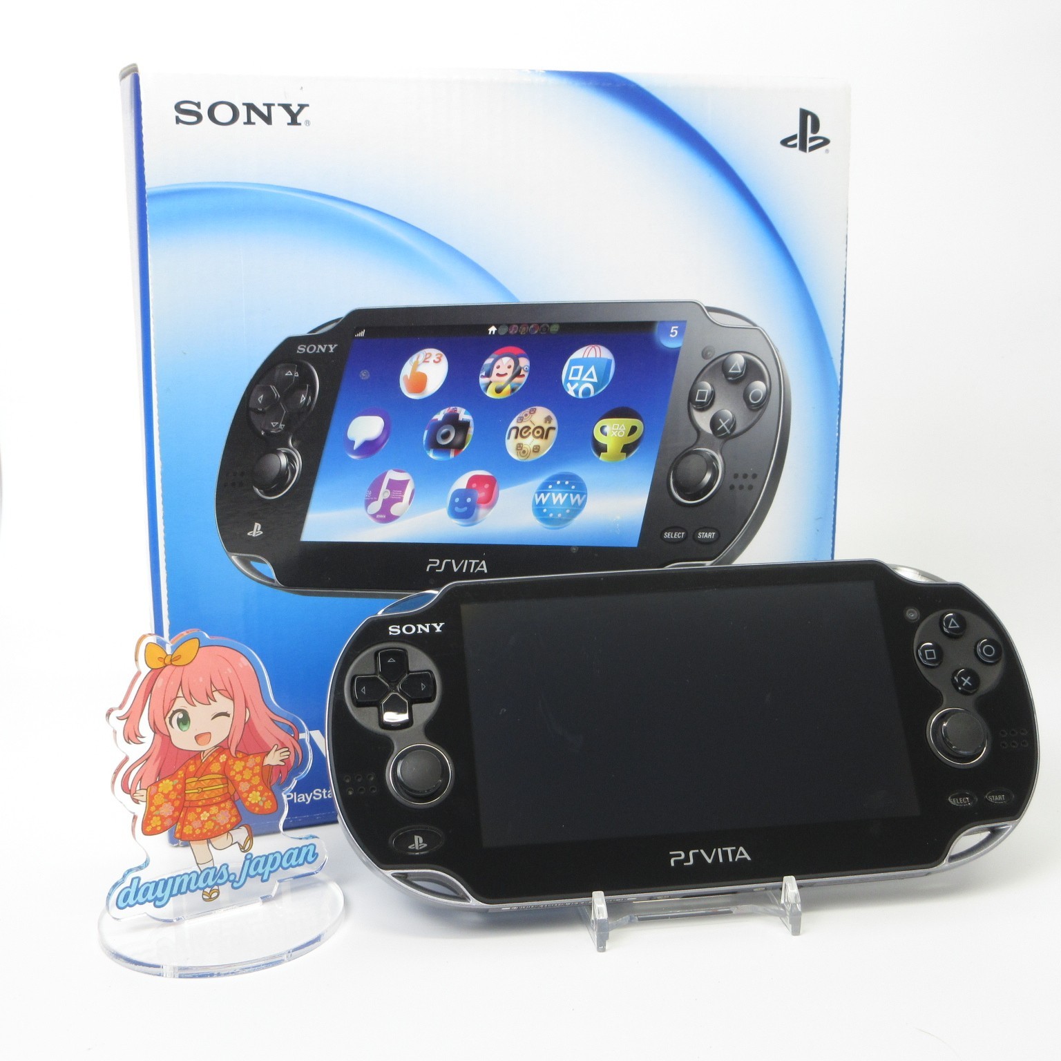 【Near Mint】Sony PS Vita PCH-1100 Crystal Black 3G/Wi-Fi Model Console #DEN08/071