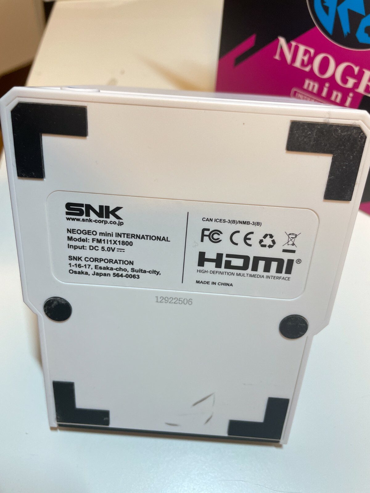 BOXED SNK NEOGEO Mini internationl Game Console JAPAN